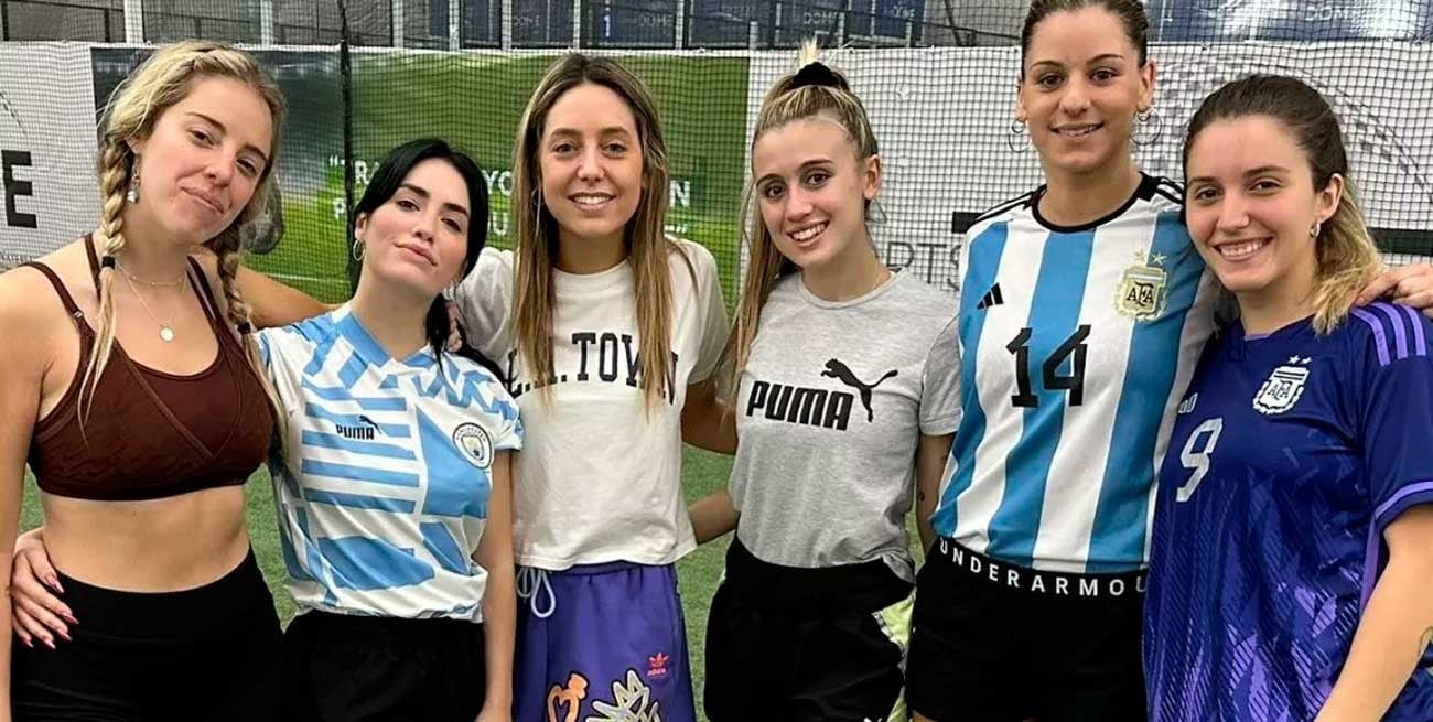 Video: Lali Espósito sorprendió al jugar al fútbol junto a amigos e influencers