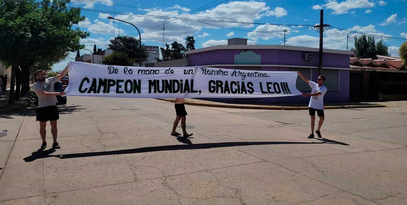 Los festejos en el pueblo natal de Scaloni, mentor de Argentina campeón