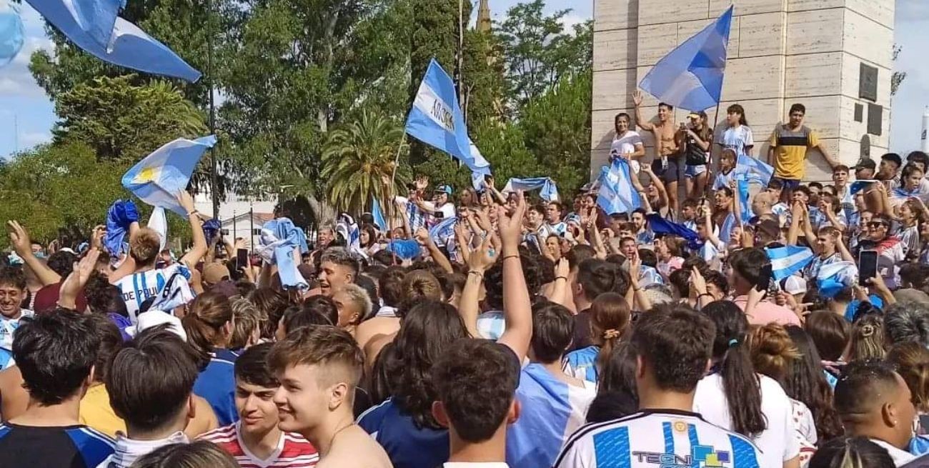 Venado Tuerto: celebraron el campeonato del mundo con un festejo familiar y en paz