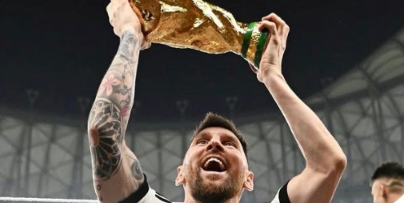 La publicación de Lionel Messi levantando la Copa del Mundo ya superó el récord de likes en Instagram