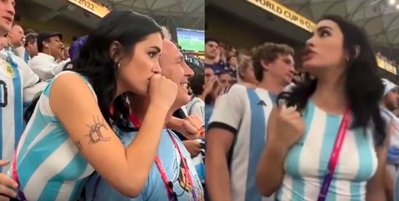 Video: un hincha acosó a Lali Espósito en la final del Mundial y generó indignación en redes sociales 