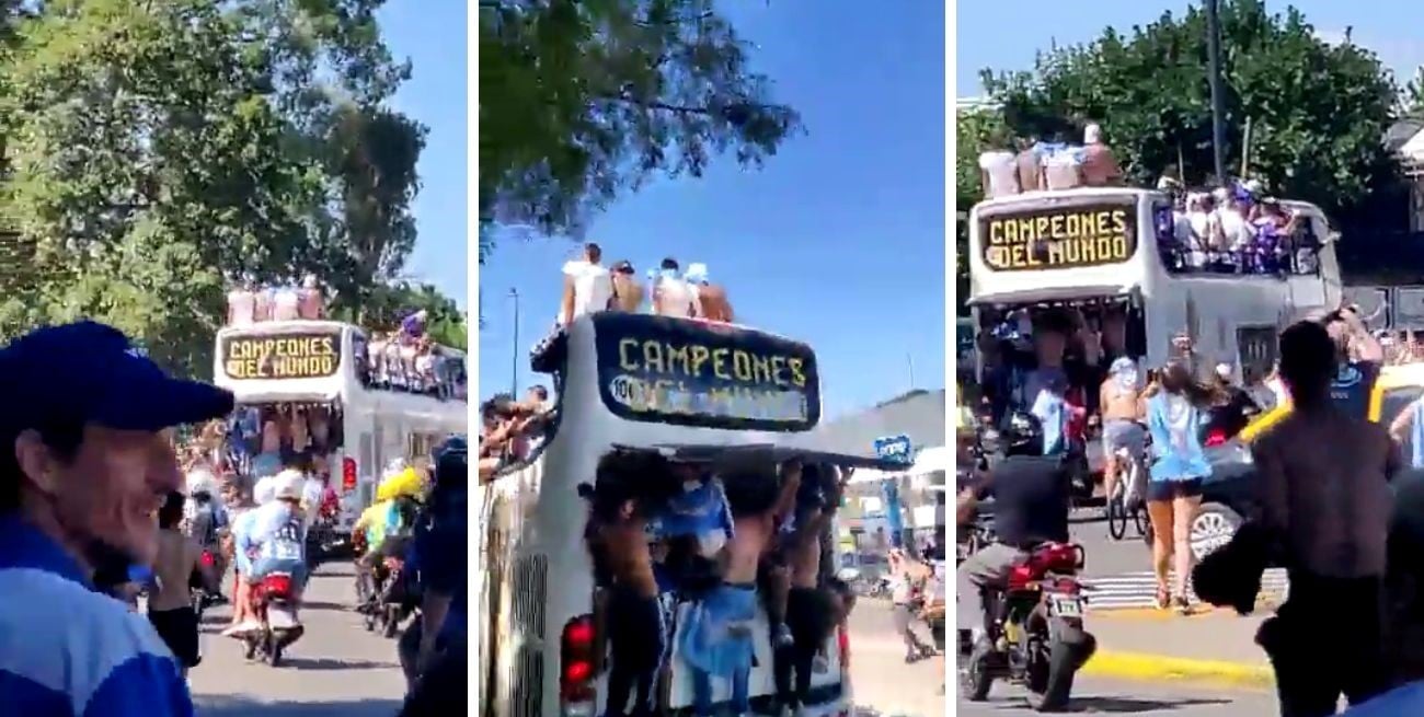 Las imágenes que demuestran por qué falló la seguridad en la caravana de la Selección Argentina