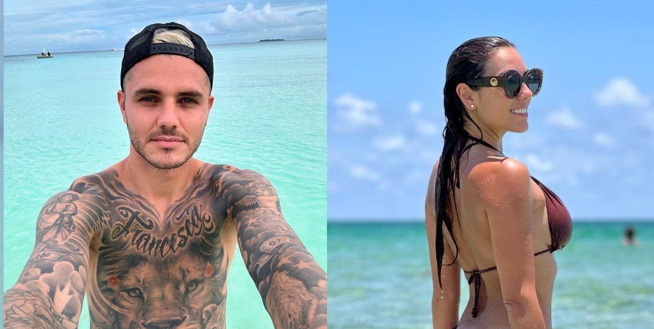 Mauro Icardi se mostró muy cerca de Floppy Tesouro 