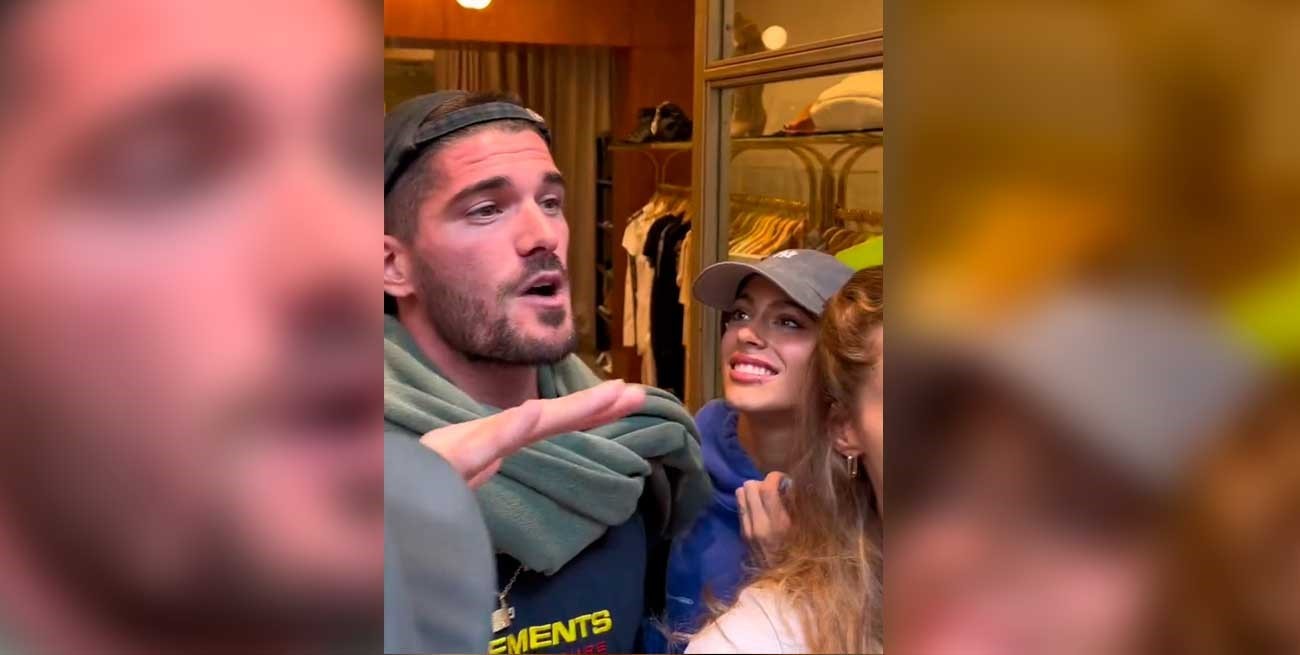 Tini y De Paul revolucionaron un shopping mientras hacían compras