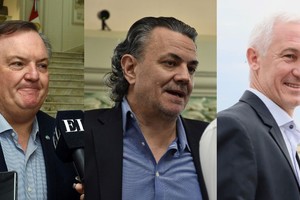 Felipe Michlig, Rubén Galassi y Cristian Cunha. Crédito: Archivo El Litoral