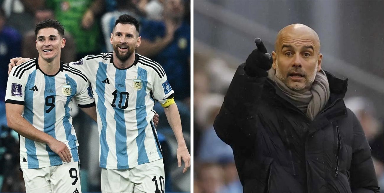 "¿Es como Messi, no?": la comparación de Guardiola entre el capitán argentino y Julián Álvarez