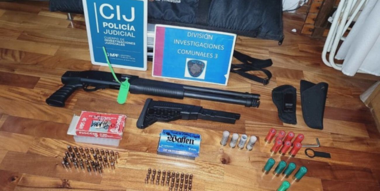 Hallaron un arsenal en la casa de un hombre que festejó el Año Nuevo a los tiros