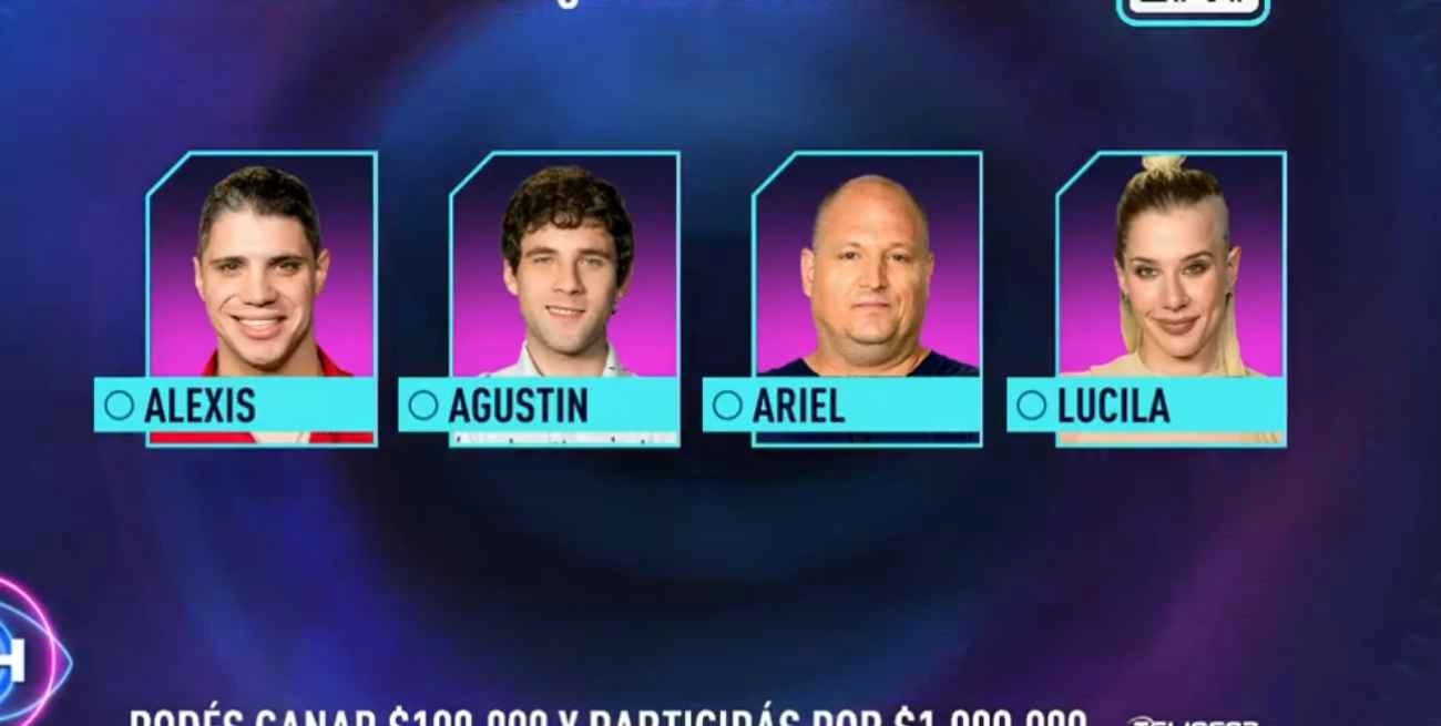 Gran Hermano: Alexis, Lucila, Agustín y Ariel son los nominados de esta semana