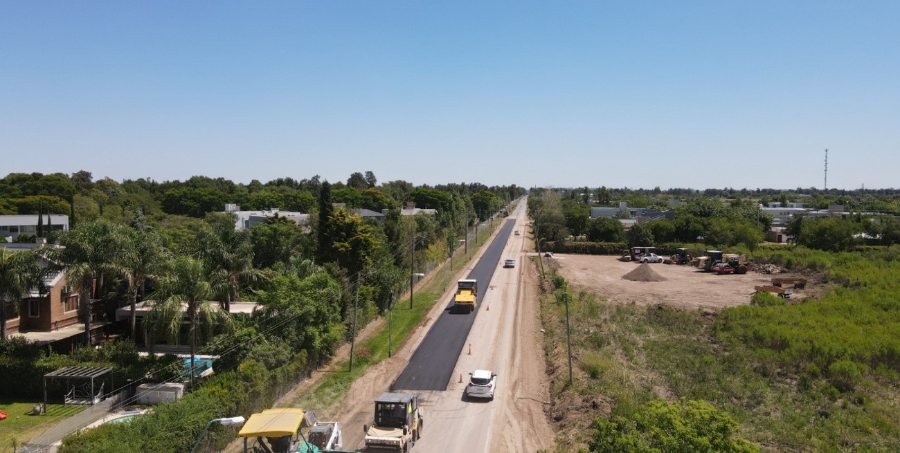 Avanza a buen ritmo la repavimentación del Acceso Norte a Santo Tomé