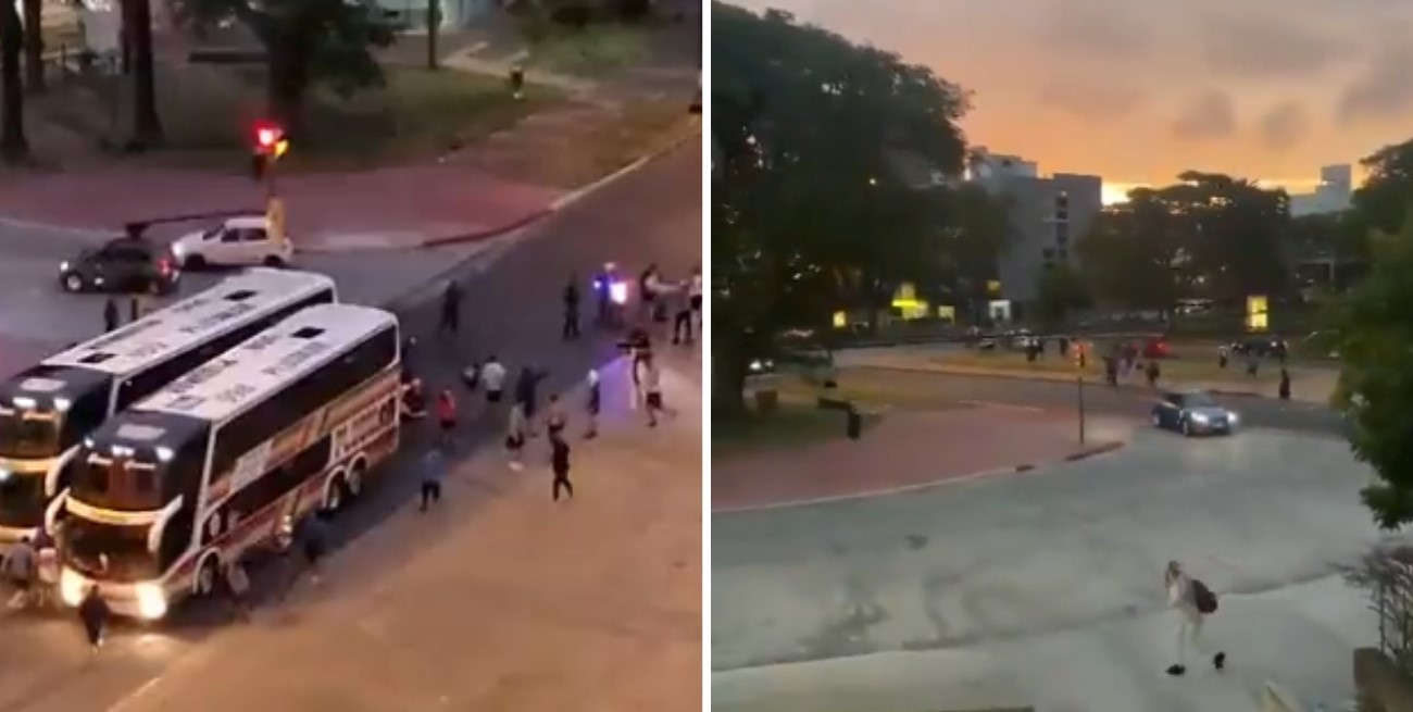 Video: pelea entre barras en la previa de Nacional de Montevideo y Vélez