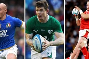 Sergio Parisse, Brian O'Driscoll y Alun Wyn Jones. 69, 65 y 64 partidos disputados, respectivamente en la historia del Seis Naciones. Crédito: El Litoral.