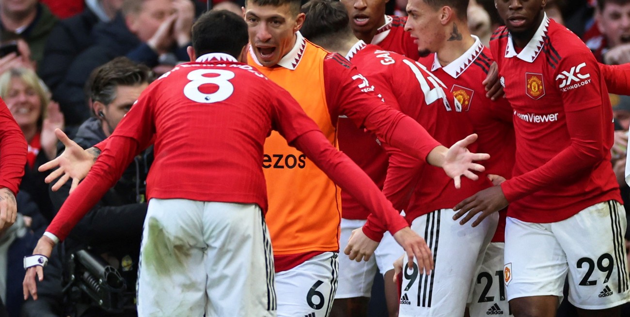 Manchester City cayó ante el United 2 a 1: Julián no ingresó y Garnacho dio una asistencia