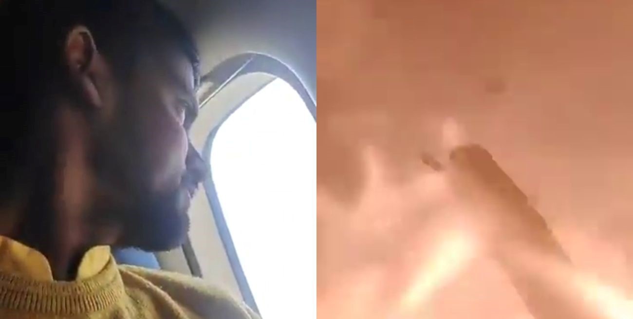 Video: uno de los pasajeros grabó desde adentro del avión el momento del accidente en Nepal