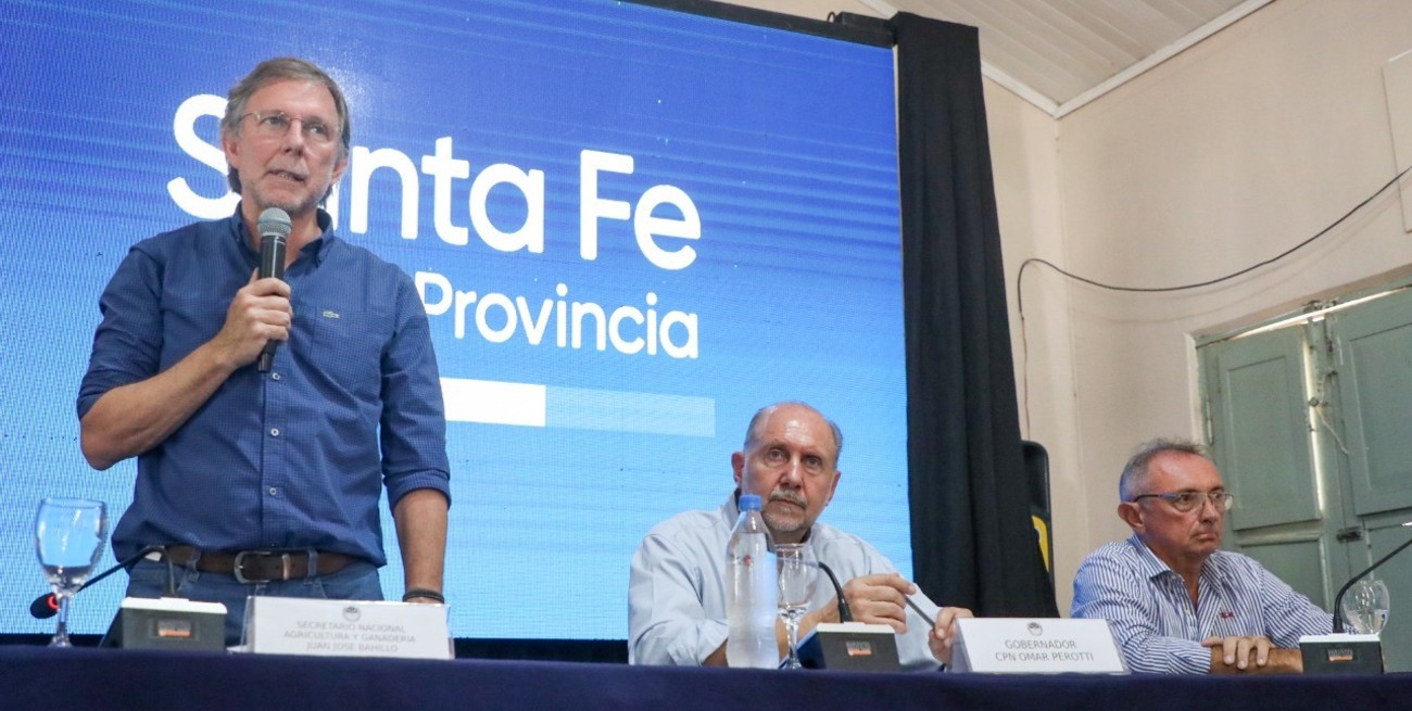 Bahillo trajo $ 1.300 millones para que Santa Fe use "a discreción" en asistencia por sequía