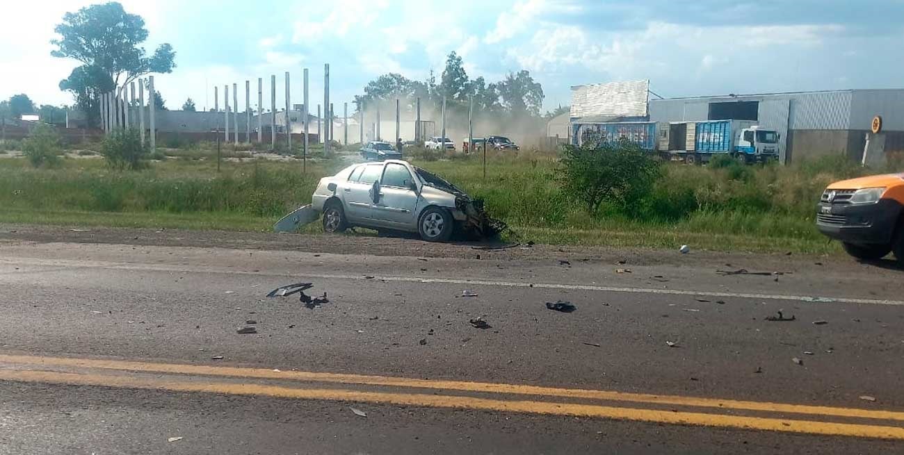 Trágico choque frontal en Vera