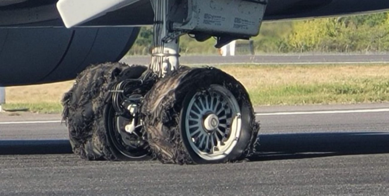 Por rotura de cubiertas: desviaron un vuelo de Aerolíneas Argentinas a Ezeiza