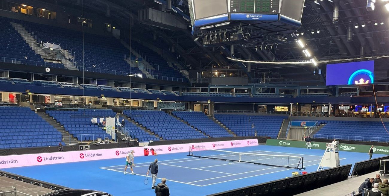 Copa Davis: Primera práctica de Argentina en la cancha donde jugará con Finlandia