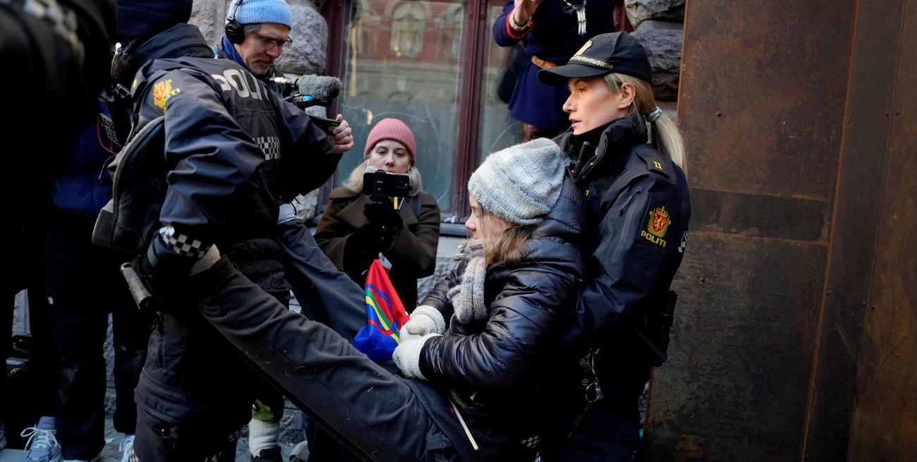 Greta Thunberg fue detenida durante el desalojo de una protesta en Noruega