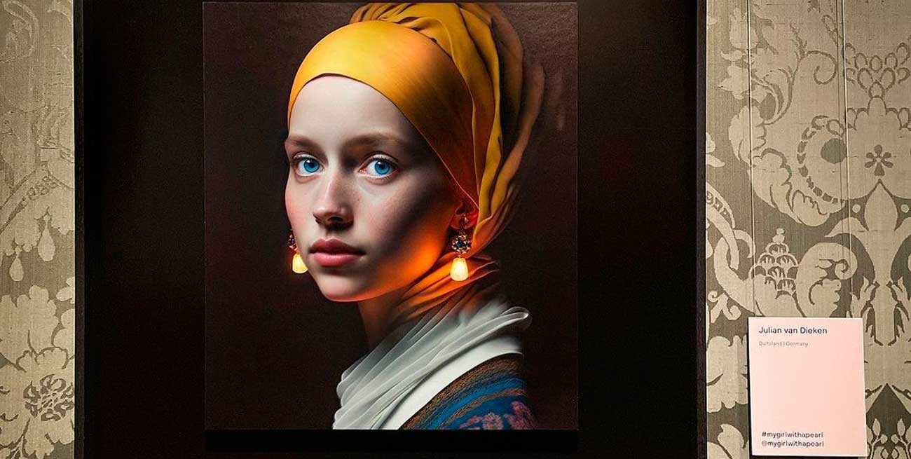 Polémica en Países Bajos por la versión IA de un famoso cuadro de Vermeer 