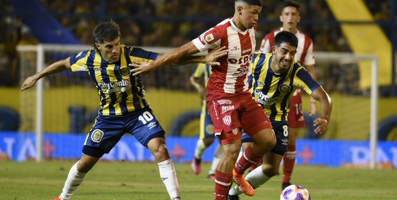 Unión lo ganaba, pero Central lo empató en el final: 1 a 1 en Rosario