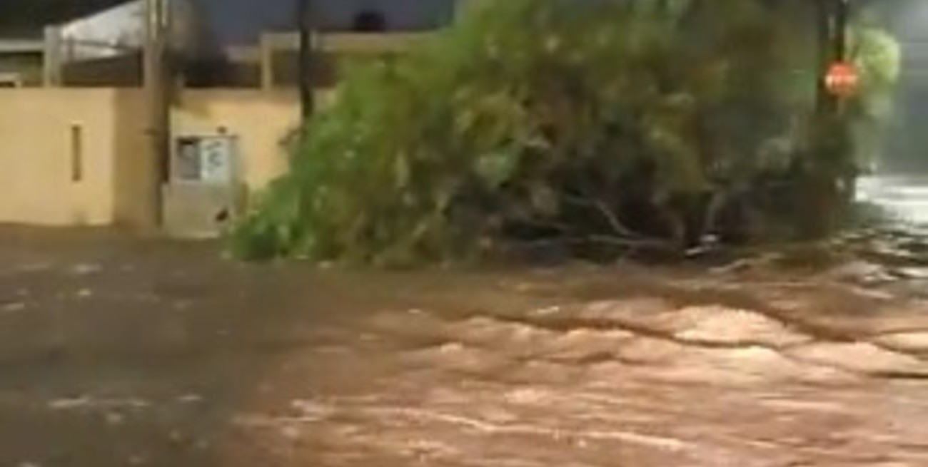 Video: la lluvia y el granizo azotaron Río Cuarto