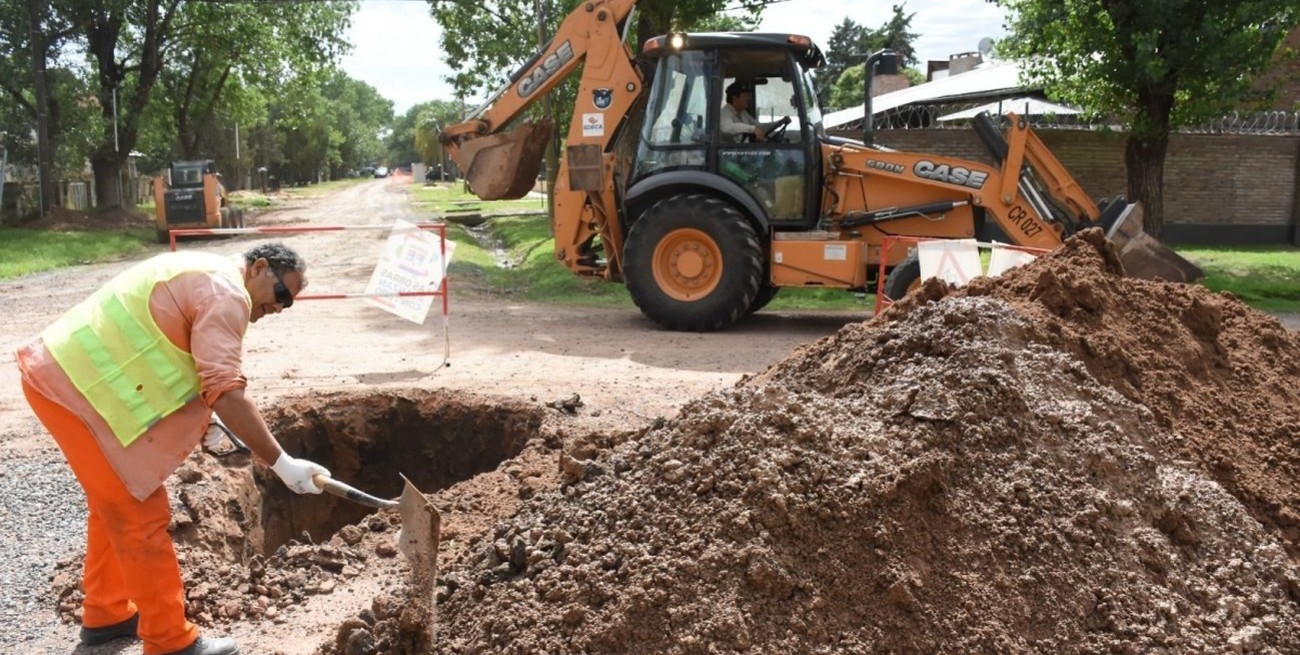 Continúa la segunda etapa de la obra de calle Bernardo Houssay