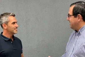 Juan José Saleme junto al Intendente de Reconquista Enri Vallejos