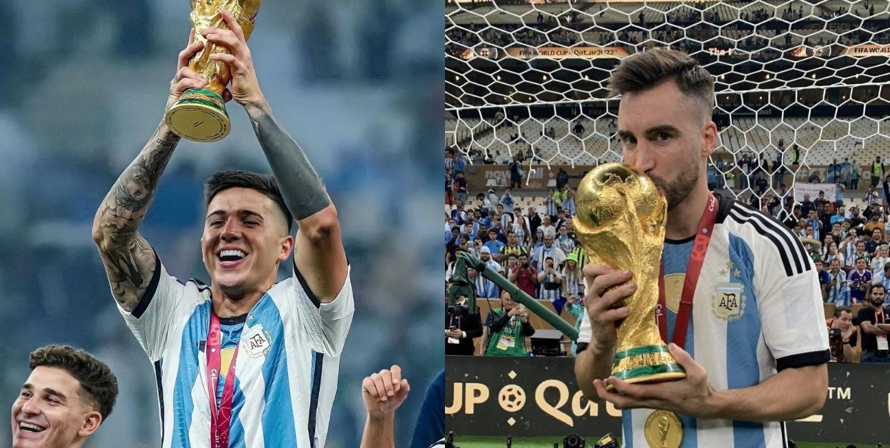 Llegan los campeones del mundo: Tagliafico y Enzo Fernández los primeros en arribar al país