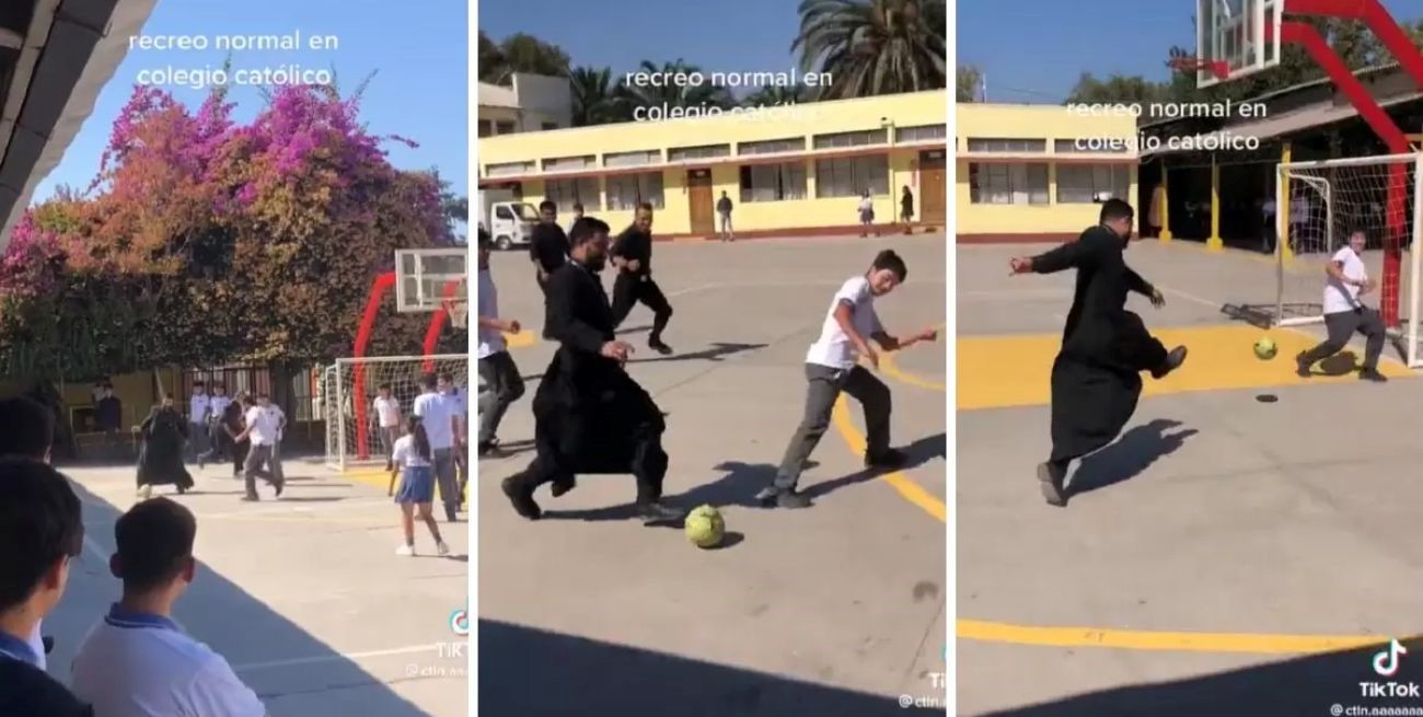 Tremendo golazo de un sacerdote en un colegio católico de Chile