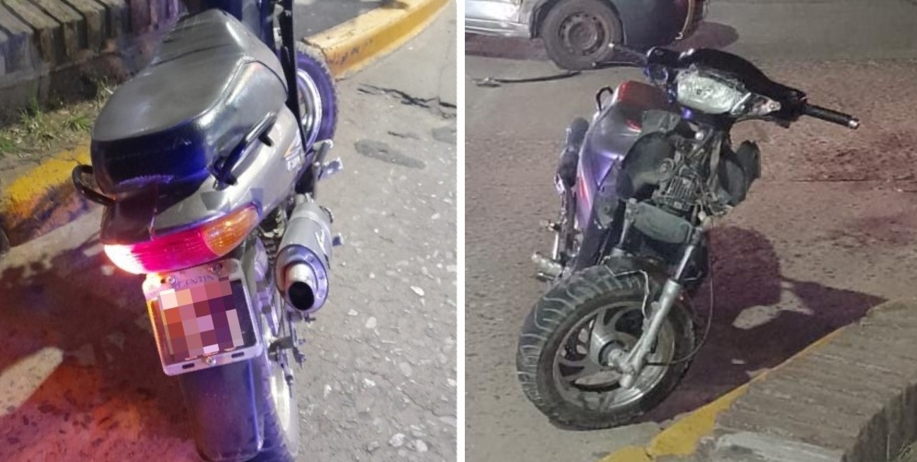 Robó una moto en el centro y después chocó en Aristóbulo del Valle