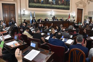 Consenso político en la Legislatura santafesina. Crédito: Mauricio Garín