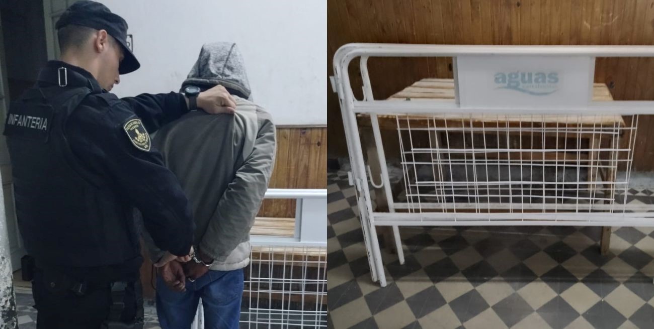 Peligroso: dos detenidos por robar vallas de Aguas Santafesinas