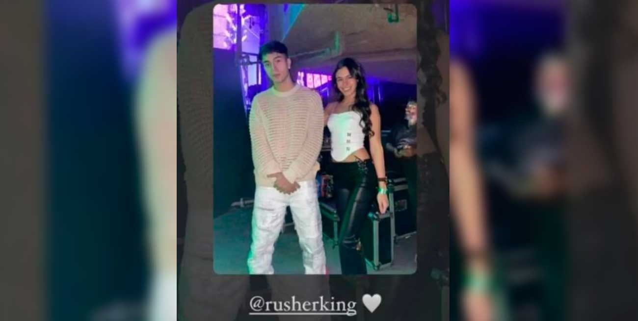 ¿Novia nueva? Rusherking apareció con Miss Mundo Uruguay