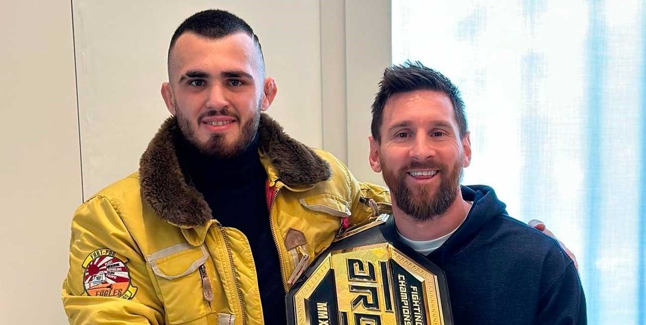 Messi recibió a Staropoli, el campeón argentino de artes marciales mixtas