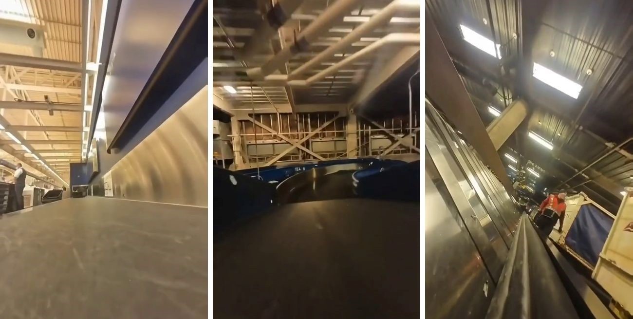 Qué hacen con una valija en un aeropuerto: la respuesta con un video viral