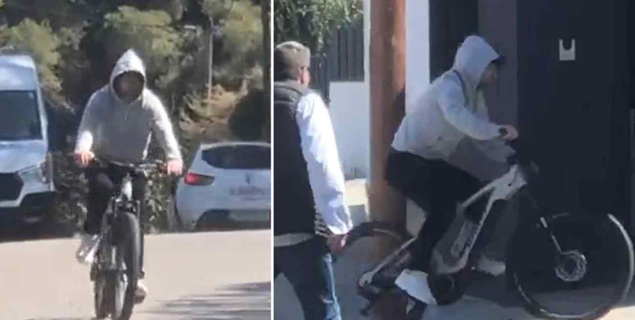Video: Lionel Messi paseó por las calles de Barcelona en bicicleta y se volvió viral