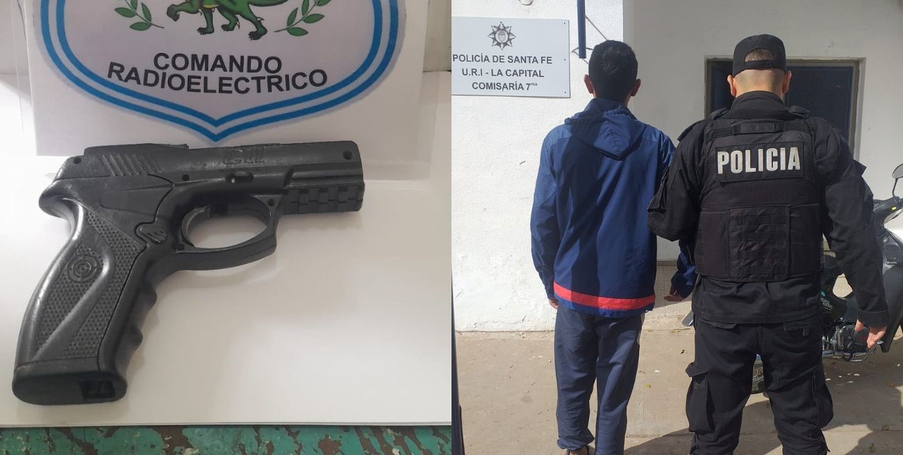 Detuvieron a un adolescente con una réplica de pistola en Santa Fe