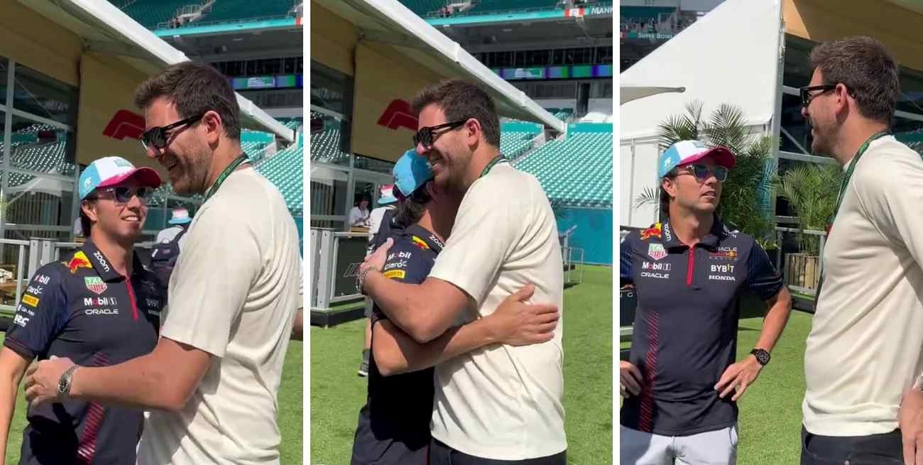 Gran Premio de Miami: Del Potro asistió a la clasificación y mostró su apoyo a Checo Pérez