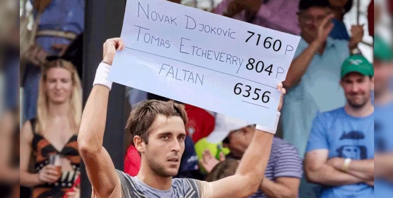 Tomás Etcheverry: de contar cuántos puntos lo separan de Djokovic a enfrentarlo por primera vez