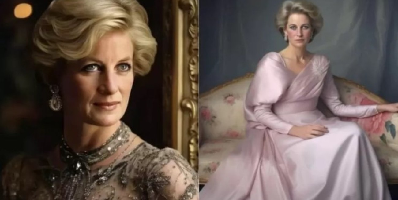Así se vería hoy Lady Di, según una imagen recreada por ChatGPT y Midjourney