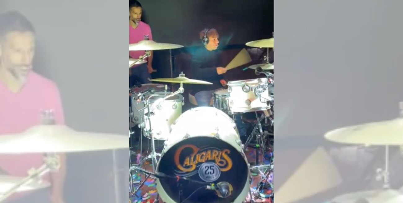 Video: un santafesino de 10 años emocionó a todos al tocar con Los Caligaris