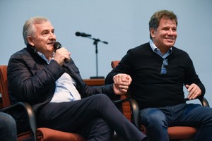 En la primera jornada tuvieron participación activa los dos pre candidatos presidenciales del partido, Gerardo Morales y Facundo Manes. Crédito: UCR