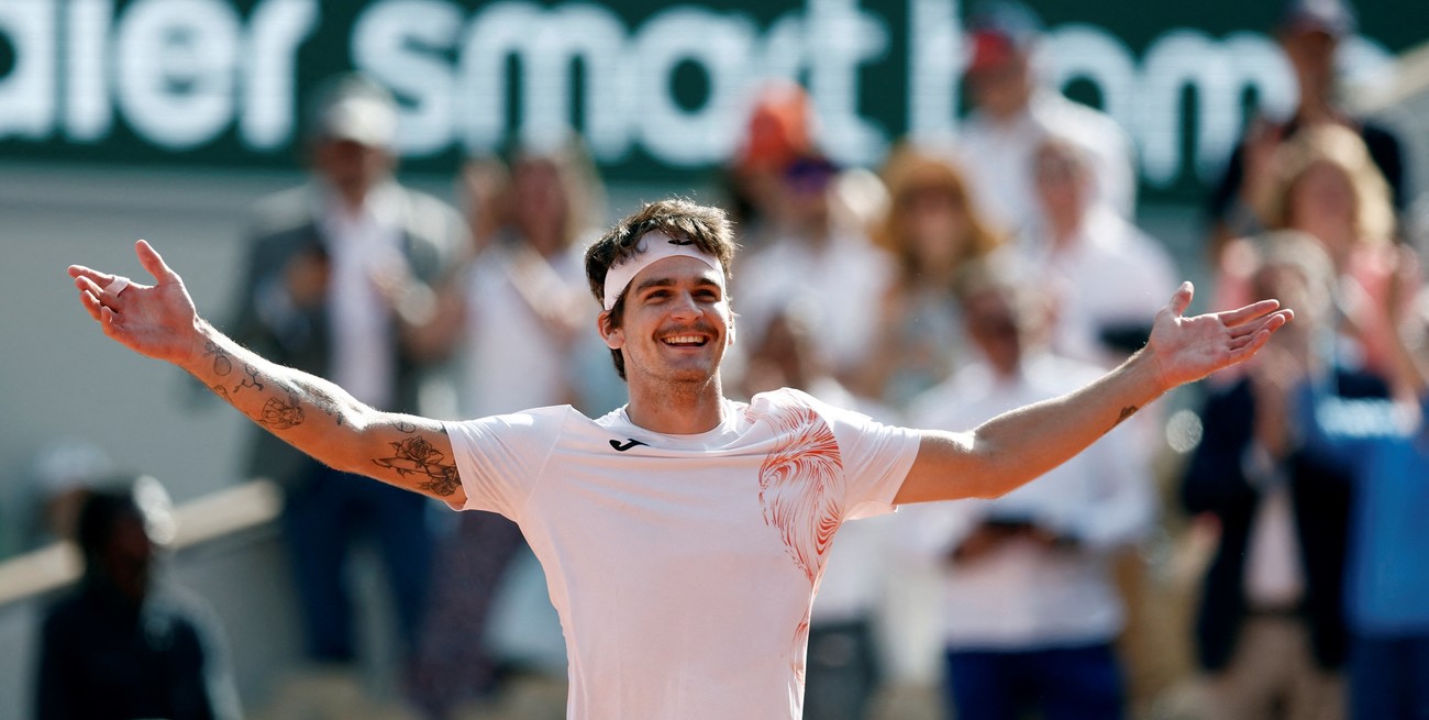 Thiago Seyboth Wild, número 172 del mundo, eliminó a Daniil Medvedev de Roland Garros