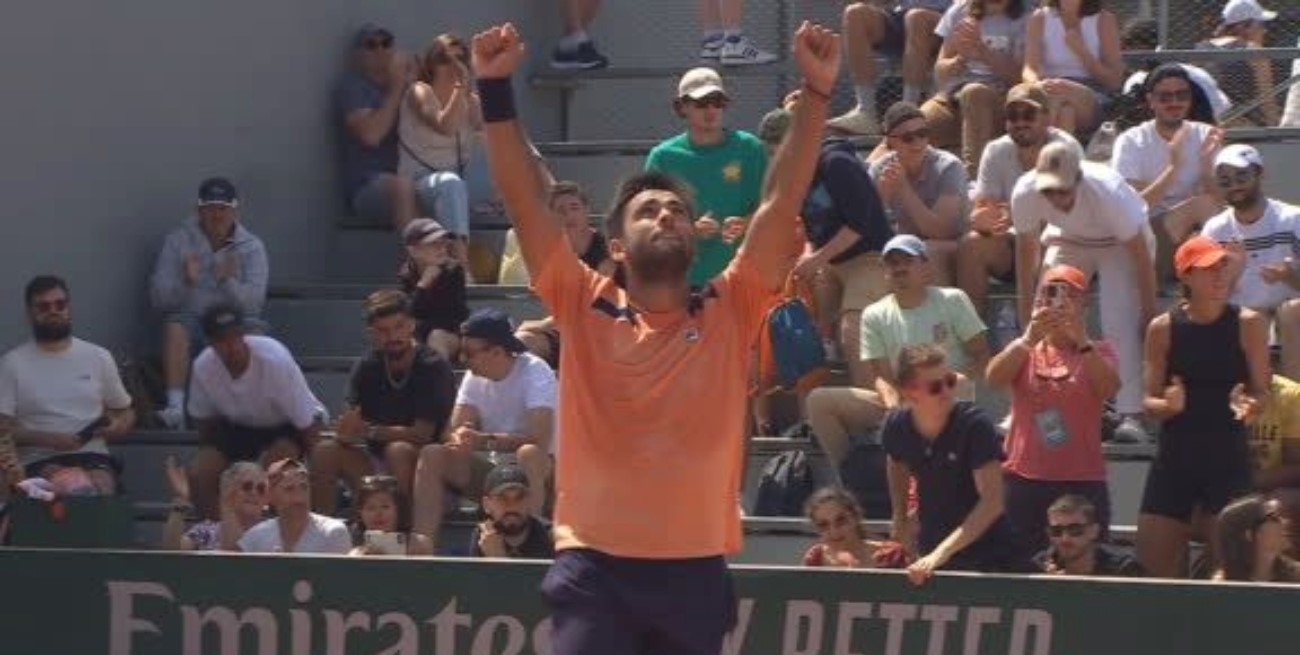 Otro argentino debutante avanzó en Roland Garros: Olivieri superó a Mpetshi Perricard