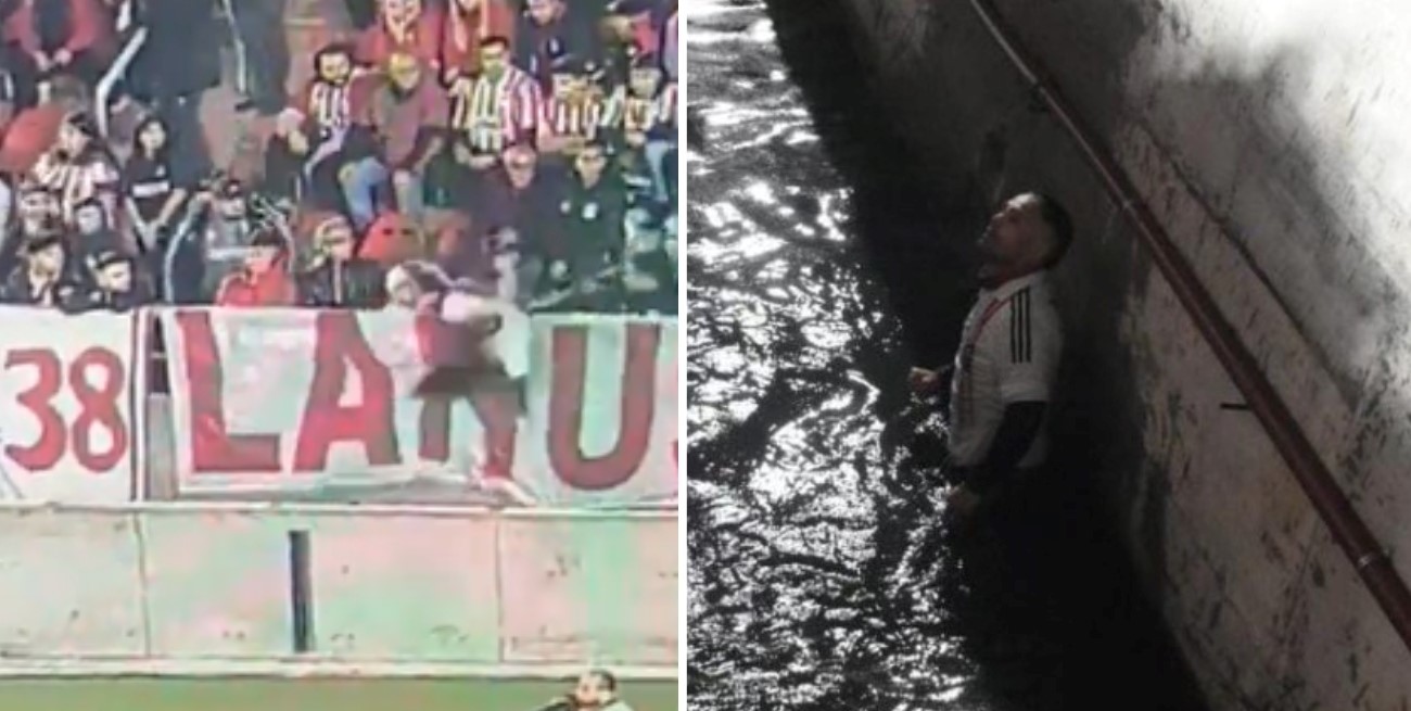 Video: un hincha de Estudiantes tiró a otro a la fosa y terminó preso por tentativa de homicidio