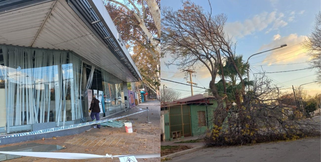 El viento Zonda causó estragos en Mendoza y rige un alerta amarilla