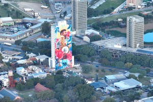 Con el 50 por ciento de la obra, se pueden apreciar los principales elementos del trabajo. Crédito: Fernando Nicola