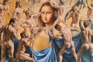 "El sueño de Leonardo", obra de Hugo Lazzarini, creador de sobresalientes y llamativas estructuras visuales.