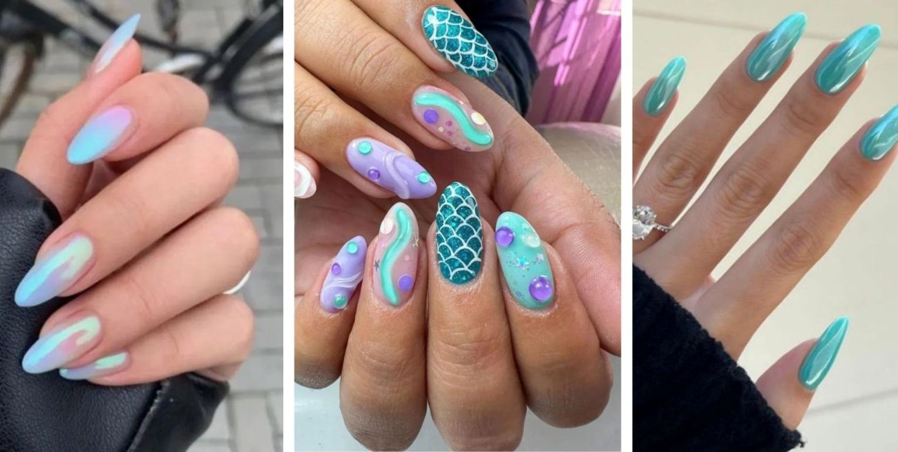 "Mermaid Core" : descubrí las uñas de sirena