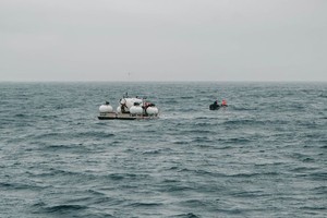 El Titan preparando su descenso el 18 de junio. Crédito: AFP